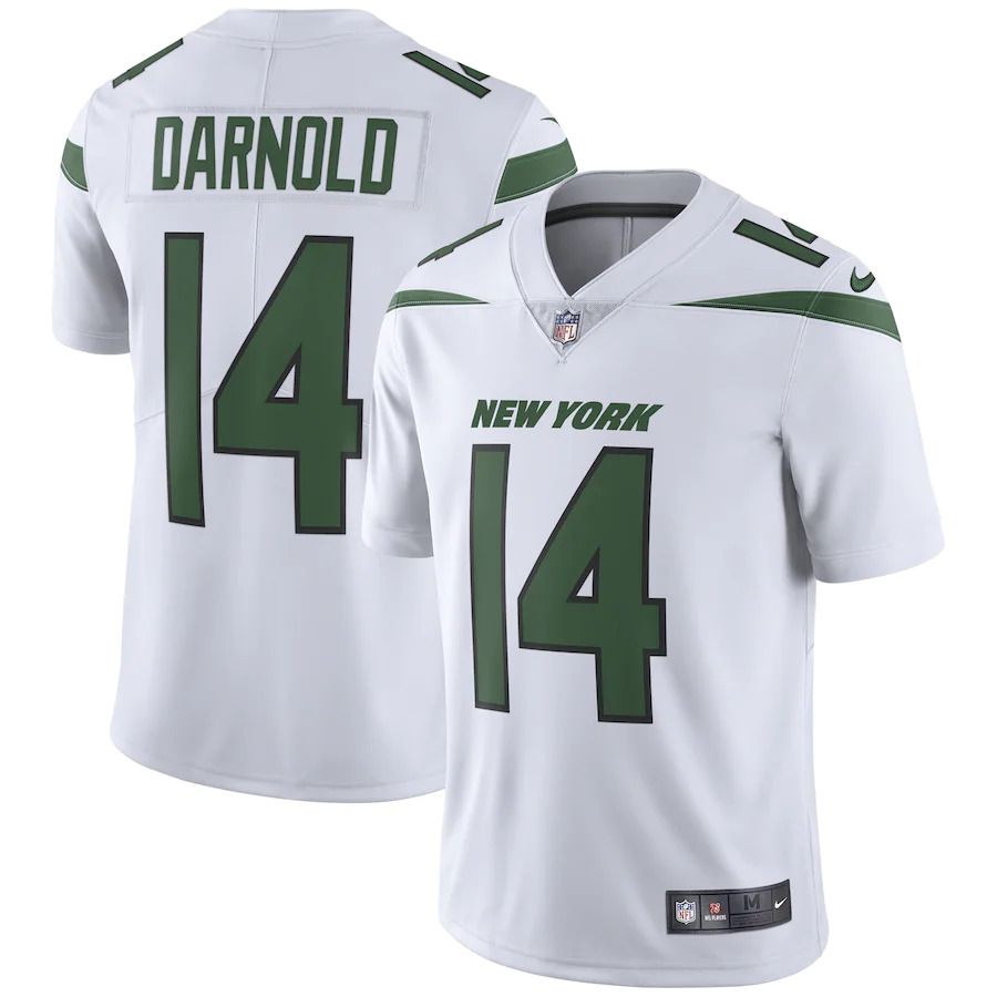 Men New York Jets #14 Sam Darnold Nike Spotlight White Vapor Limited NFL Jersey->new york jets->NFL Jersey